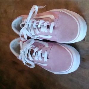 Vans old school light pink shoes